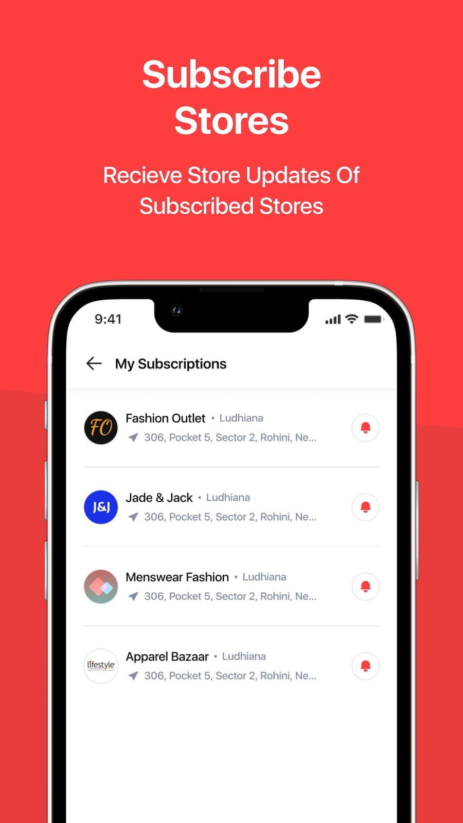 Subscribe to stores and receive their updates